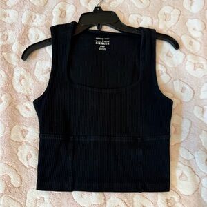 American Eagle Outfitters Black Ribbed Tank Top